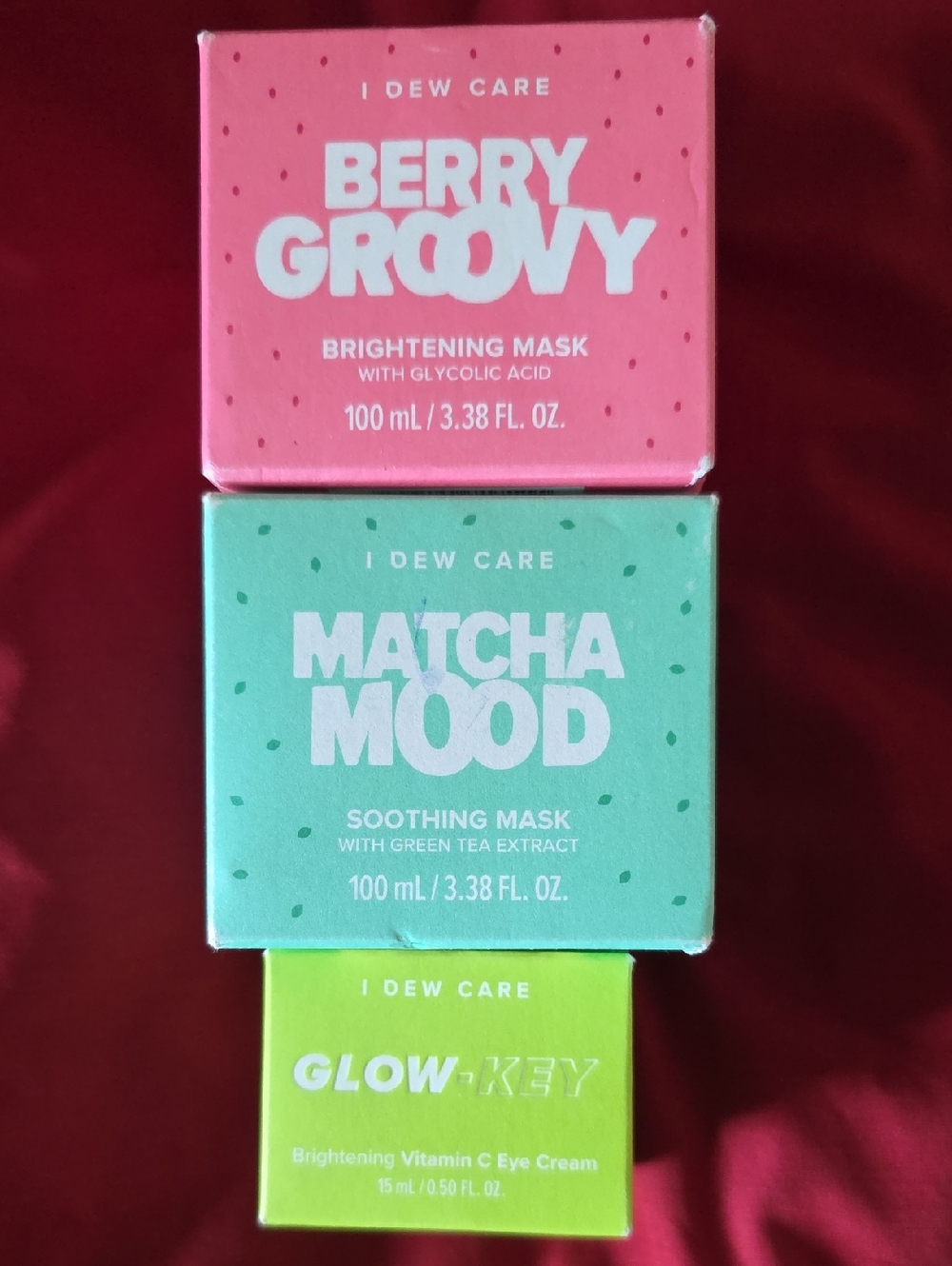 I Dew Care Berry Groovy, Matcha Mood & Glow-Key Skincare Trio - Bundle